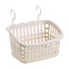 Zerodeko 2pcs Plastic Hanging Storage Basket Multifunctional Organizer for Sundries Apricot Color for Bedroom Laundry Bathroom Use Plastic Design Cutout for Ventilation view 4