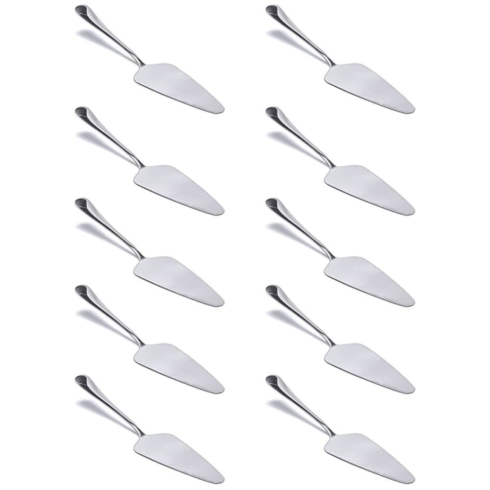 10 Pack Cake Server Pie Pizza Pastry Spatula Shovel Cutter Stainless Steel Dessert Slicer Kitchen Tool for Home Baking