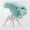 Acrylic fibrous Knitting Blanket, Hand -Knitted Blanket Thick 6 cm , Light green-50cm x50cm view 1