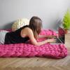 Acrylic fibrous Knitting Blanket, Hand -Knitted Blanket Thick 6 cm , Light green-50cm x50cm view 4