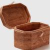 STOBAZA 1pc Woven Storage Basket Lunch Box Basket for Fruits Snacks Bread Decorative and Portable view 3