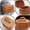 STOBAZA 1pc Woven Storage Basket Lunch Box Basket for Fruits Snacks Bread Decorative and Portable view 4