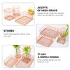 Cabilock 4pcs Gold Metal Pen Holders Hollow-carved Fruit Storage Baskets Stylish Mesh Organizers for Home Office Desktop Tidy Gold Iron Containers for Pens view 3