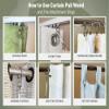 OooWow 46 inch (4 Pack) All Clear Acrylic Curtain Pull Wand - 2 inches shy of 48 inch - Clear Curtain Wand - Invisible Drapery Wand - Drapery Pull Rod (46 Inch) view 4