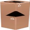 Trash can Commercial, Large Trash Can Double-Layer Stainless Steel Trash Can Separable Vertical Trash Can Sorting Trash Can with Ashtray Square Rounded Trash Can3 Colours Dustbins Outdoor (Size : A view 1