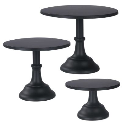 3 Pcs Metal Cake Stand, Cake Pop Stand Set of Disc Diameter 8" 10" 12", Tall Cake Stands for Dessert Table, Perfect Display for Wedding, Graduation Party, Birthday, Baby Shower, Decorations