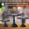 3 Pcs Metal Cake Stand, Cake Pop Stand Set of Disc Diameter 8" 10" 12", Tall Cake Stands for Dessert Table, Perfect Display for Wedding, Graduation Party, Birthday, Baby Shower, Decorations view 3