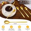 100 Pcs Demitasse Espresso Spoons Stainless Steel Bulk, 4.33'' Small Mini Coffee Tasting Dessert Spoons for Kitchen Dessert, Tea, Appetizer, 1.18'' Wide(Classic Style,Gold) view 2
