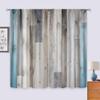 Cinbloo Farmhouse Barn Door Grey Curtains 42Wx63H Inch Rod Pocket Rustic Wood Country Western Vintage Rural Blue Wooden Plank Cabin Barnwood for Men Women Chic Living Room Window Drapes Fabric 2 Panel view 2