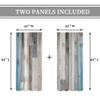 Cinbloo Farmhouse Barn Door Grey Curtains 42Wx63H Inch Rod Pocket Rustic Wood Country Western Vintage Rural Blue Wooden Plank Cabin Barnwood for Men Women Chic Living Room Window Drapes Fabric 2 Panel view 3