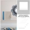 DECHOUS Wall Mounted Acrylic Mirror Tiles Self Adhesive Mirror for Bathroom Bedroom view 4