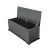 Goujxcy Wood Storage Bench, Flip Top Storage Chest with Safety Hinge, Bedroom Bed End Stool Entryway Ottoman Storage Bench Wooden Box Organizer Home Furniture, Supports 350 lb (Black) view 1