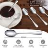 100 Pcs Demitasse Espresso Spoons Stainless Steel Bulk, 4.33'' Small Mini Coffee Tasting Dessert Spoons for Kitchen Dessert, Tea, Appetizer, 1.18'' Wide(Classic Style,Silver) view 3