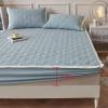 FCLDESHOP Deep Pocket Soft,Pure Cotton Quilted Bedding Sheets, Bedroom Homestay Holiday Home Printed Embroidery Ruffles Mattress Topper,Sky Blue,200cmx220cm view 3
