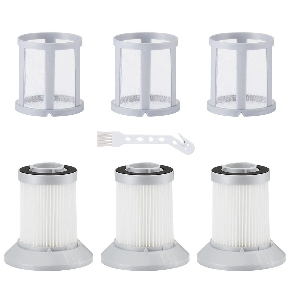 3 Pack Filters for Bissell Zing & Powerforce Bagless Canister Vacuum 2156A / 1665/16652 / 1665W, Zing Vacuum Filter Replacement with 1 Cleaning Brush