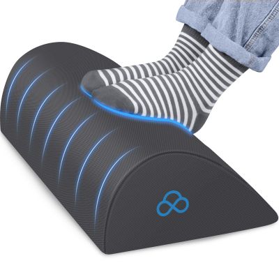 StepLively Foot Rest Ergonomic Pillow for Under Desk at Work, Anti-Fatigue Footrest Support Pillow for Fatigue & Pain Relief, Comfortable for Office Chair, Car Seat & Gaming Chair - Grey