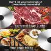 200W Meat Slicer Machine for Home Use,Deli Slicer with 2 Removable 7.5'' Stainless Steel Blades,Adjustable Dial for 0-15mm, Electric Food Slicer for Meat, Cheese, Bread,Child Lock,Easy to Clean,gift view 2