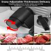 200W Meat Slicer Machine for Home Use,Deli Slicer with 2 Removable 7.5'' Stainless Steel Blades,Adjustable Dial for 0-15mm, Electric Food Slicer for Meat, Cheese, Bread,Child Lock,Easy to Clean,gift view 3