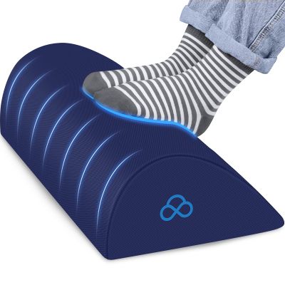 StepLively Foot Rest Ergonomic Pillow for Under Desk at Work, Anti-Fatigue Footrest Support Pillow for Fatigue & Pain Relief, Comfortable for Office Chair, Car Seat & Gaming Chair - Blue