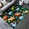 Black Dinosaurs Area Rugs for Kids Cartoon Lovely Animal Patterns Carpet Dinosaur Rugs for Boys Bedroom Living Dinning Room Bedroom Kitchen Playing Room Dinosaur Rooms Decor, 4'5' view 4