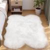 Goolela White Faux Sheepskin Fur Rug 4x6 for Bedroom Fluffy Fuzzy Area Rug Living Room Furry Shaggy Plush Washable Sheepskin view 1