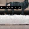 Goolela White Faux Sheepskin Fur Rug 4x6 for Bedroom Fluffy Fuzzy Area Rug Living Room Furry Shaggy Plush Washable Sheepskin view 3