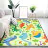 Cartoon Dinosaurs Area Rugs for Kids Green Lovely Animal Patterns Carpet Dinosaur Rugs for Boys Bedroom Living Dinning Room Bedroom Kitchen Playing Room, 4'5''6' view 1