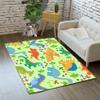 Cartoon Dinosaurs Area Rugs for Kids Green Lovely Animal Patterns Carpet Dinosaur Rugs for Boys Bedroom Living Dinning Room Bedroom Kitchen Playing Room, 4'5''6' view 2