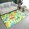 Cartoon Dinosaurs Area Rugs for Kids Green Lovely Animal Patterns Carpet Dinosaur Rugs for Boys Bedroom Living Dinning Room Bedroom Kitchen Playing Room, 4'5''6' view 3