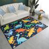 Cartoon Dinosaurs Area Rugs for Kids Navy Blue Lovely Animal Patterns Carpet Dinosaur Carpet for Boys Room Living Dinning Room Bedroom Kitchen Playing, 5'7' view 3