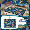 Cartoon Dinosaur Area Rugs Lovely Dinosaur Carpet Rugs for Boys Kids Blue Cute Animal Patterns Carpet Dinosaurs Rug for Boys Bedroom Living Dinning Room Bedroom Kitchen Playing Room, 2'3' view 2