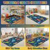 Cartoon Dinosaur Area Rugs Lovely Dinosaur Carpet Rugs for Boys Kids Blue Cute Animal Patterns Carpet Dinosaurs Rug for Boys Bedroom Living Dinning Room Bedroom Kitchen Playing Room, 2'3' view 4