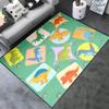 Cartoon Dinosaurs Area Rugs for Kids Green Lovely Animal Patterns Carpet Dinosaur Rugs for Boys Bedroom Living Dinning Room Bedroom Kitchen Playing Room Dinosaur Room Decor for Boys, 4'5''6' view 4