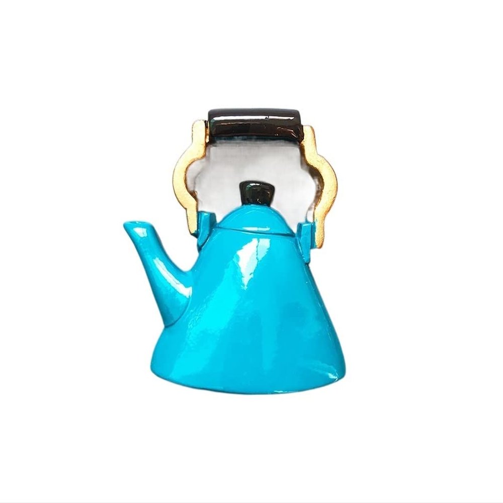 2pcs Cute Cartoon Magnets Room Decoration Hamburger Egg Milk Fridge Magnets Decorating Fruit Magnetic Food Cherry Teapot Strawberry Home Decorations Gift (Size : Blue Kettle)