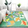 Cartoon Dinosaurs Area Rugs for Kids Green Lovely Animal Patterns Carpet Dinosaur Carpet for Boys Bedroom Kitchen Playing Room Dinosaur Room Decor, 5'7' view 1