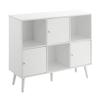 Convenience Concepts Xtra Storage Cube Organizer Sideboard Console Table with Shelves and Magnetic-Close Cabinets - for Living Room, Office, Closet, Kitchen, 35.25" (L) x 11.5" (W) x 29.75" (H), White view 1