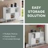 Convenience Concepts Xtra Storage Cube Organizer Sideboard Console Table with Shelves and Magnetic-Close Cabinets - for Living Room, Office, Closet, Kitchen, 35.25" (L) x 11.5" (W) x 29.75" (H), White view 4