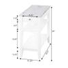 Convenience Concepts American Heritage Chairside End Table with Drawer 23.5" - Classic Living Room Table with Storage Shelf, Bedroom Nightstand, White Faux Marble/White view 3