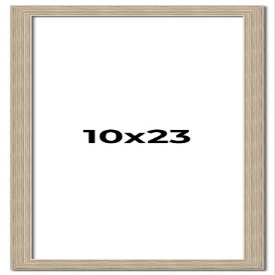 10x23 Frame Grey Solid Wood Picture Frame Width 1 Inches | Interior Frame Depth 0.5 Inches | Weatherly Distressed Photo Frame Complete with UV Acrylic, Foam Board Backing & Hanging Hardware