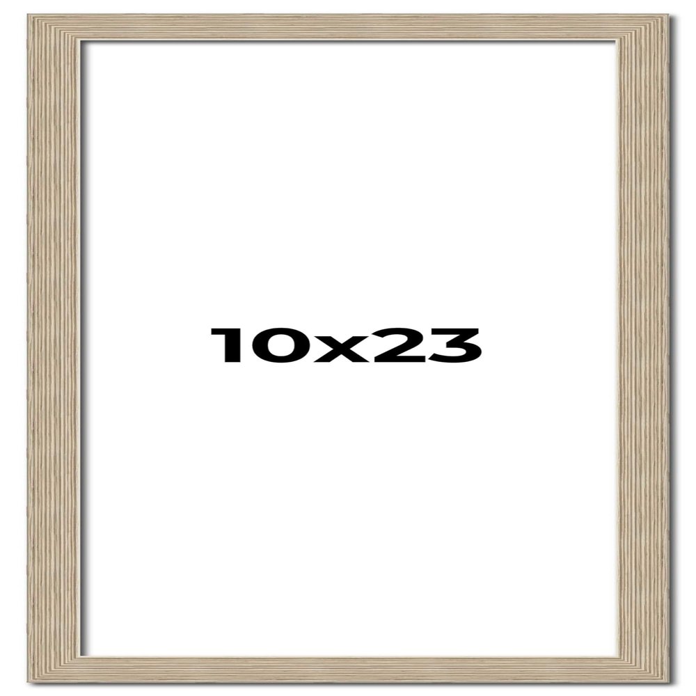 10x23 Frame Grey Solid Wood Picture Frame Width 1 Inches | Interior Frame Depth 0.5 Inches | Weatherly Distressed Photo Frame Complete with UV Acrylic, Foam Board Backing & Hanging Hardware