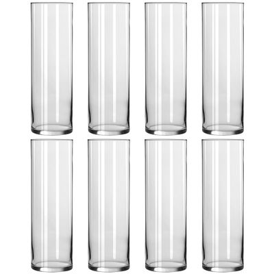 Ashland 10.5 Cylinder Glass Vase - Decorative Vase for Weddings, Parties, and Home Decor - Bulk 8 Pack