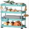 Pipishell Slim Storage Cart with Wheels, 4 Tier Bathroom Storage Organizer Rolling Utility Cart for Bathroom Kitchen Laundry Room Office Narrow Place (Turquoise) view 1