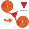 X XBEN Tug of War Rope with Flag for Kids 40FT, Teens and Adults, Soft Cotton Rope Games for Team Building Activities, Family Reunion, Birthday Party Orange view 2