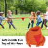 X XBEN Tug of War Rope with Flag for Kids 40FT, Teens and Adults, Soft Cotton Rope Games for Team Building Activities, Family Reunion, Birthday Party Orange view 4