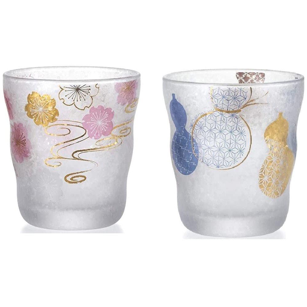 ADERIA S2949 Old Fashion Glasses 11.8 ft oz(335ml) set of 2 Sakura Suimon & Mugyotan Premium Nippon Taste Made in Japan