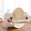 DECHOUS Wedding Flower Girl Baskets Satin Bowknot Flower Baskets Cloth Flower Satin Rose Romantic Petals Storage Baskets with Handle for Wedding Ceremony Decor Party Decor White view 3