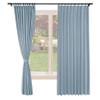Frelement Linen Curtains Light Blocking Window Curtains Pinch Pleat Curtains for Traverse Rod and Track Noise Reduction Curtains, 52" W x 96" L, 2 Panels, Cloisoone view 1