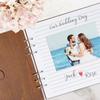 Creawoo Wooden Wedding Guest Book Reception Sign in Guestbook with Table Sign, Pen & Holder, Hardcover Memory Registry Photo Album with 90 White Pages for Wedding, Baby Shower, Birthday-11 x 8.5" view 2