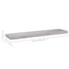 FAMIROSA 1PCS Floating Wall Shelves, Concrete Gray Wall Mounted Shelves with Invisible Brackets for Bedroom Living Room Bathroom Kitchen, Shelves for Wall Decor Storage, 35.4" x 9.3" x 1.5" view 2