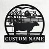Custom Cow Metal Sign Personalized Farm Name Wall Art for Barn Fence Outdoor Decor Rustic Ranch Sign with Cow Silhouette Customized Metal Plaque for Farmers and Homesteads, Farmer Gifts 02 view 1